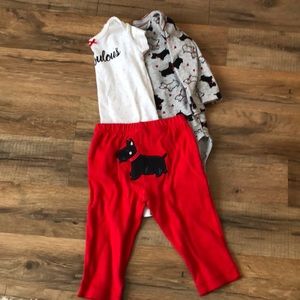 Carters Baby Girl Scottie dog marching set 6 month